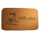 Tapis d'entrée beige " WELCOME " 18X 30