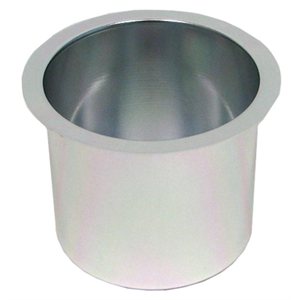 Porte-verre encastré en acier inoxydable poli
